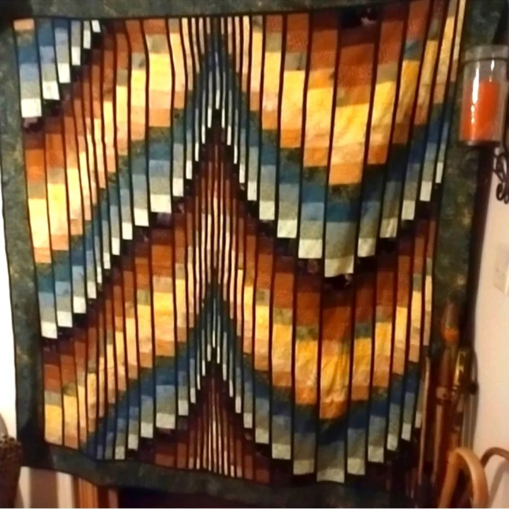 Artistic Safari double sided handmade quilt large